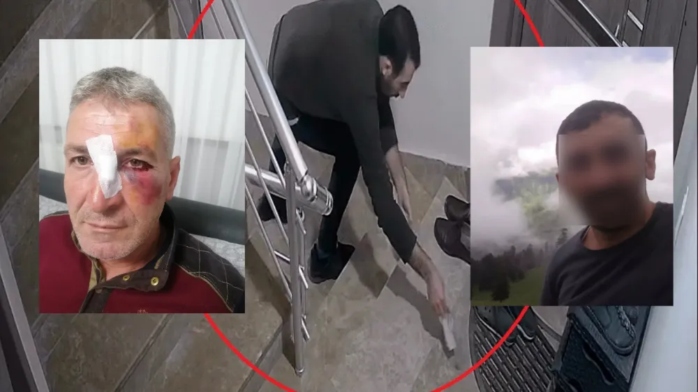 Önce komşusunun kapısına hayvan dışkısı bıraktı, sonra kapıyı yüzüne çarptı