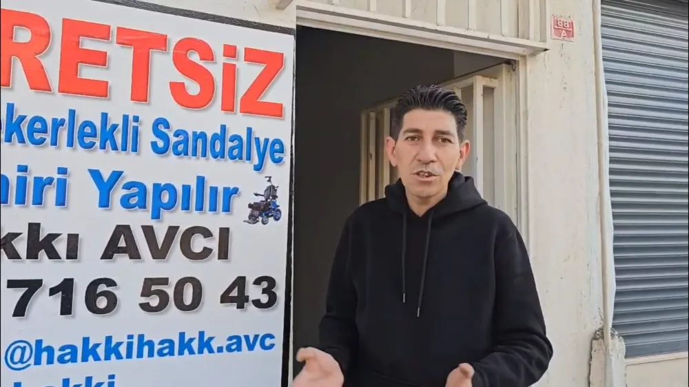 Akülü sandalyeleri ücretsiz tamir eden kişiye iş yeri desteği 