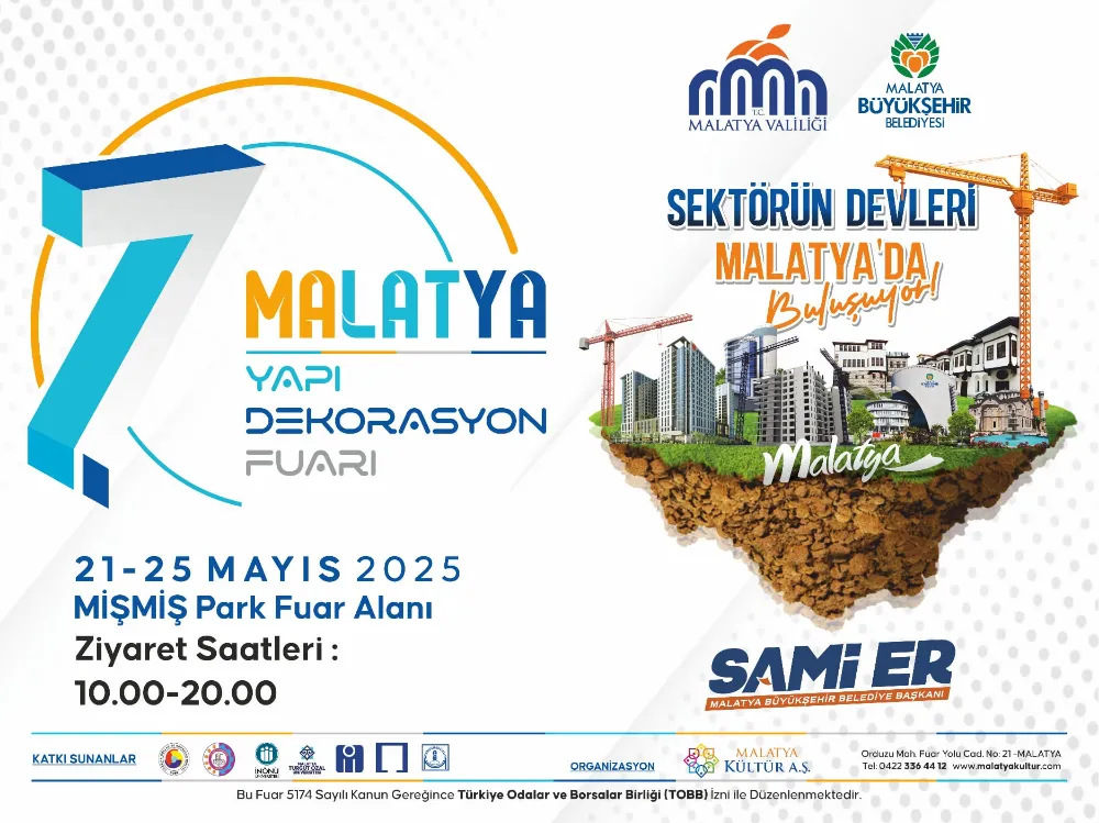 7. Malatya Yapı Dekorasyon Fuarı Kapılarını Açıyor 