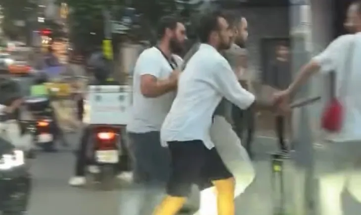 Nişantaşı’nda yol verme kavgasında sopayla kadının üzerine yürüdü
