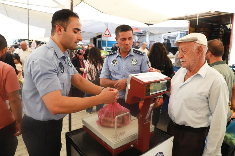 Battalgazi Belediyesi, pazara hassas terazi yerleştirerek denetim yaptı